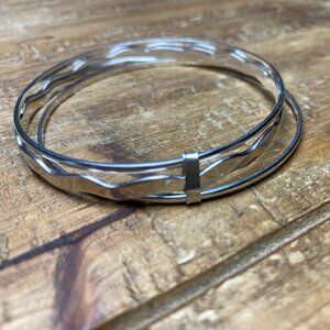 Triple Sterling Silver Bangle